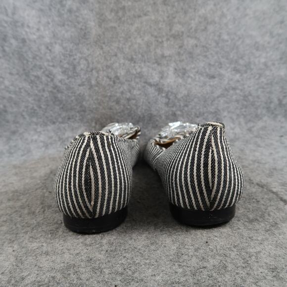 Sole Society Shoes Womens 6.5 Flats Pointed Toe Embellished Stripes Slip On - Picture 5 of 13